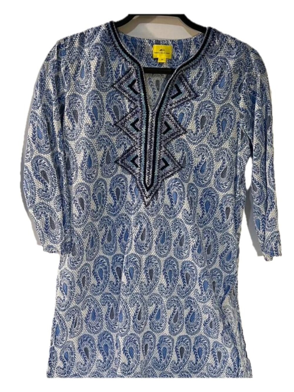 Roberta Roller Rabbit Women’s XS Blue & White Paisley Print Tunic